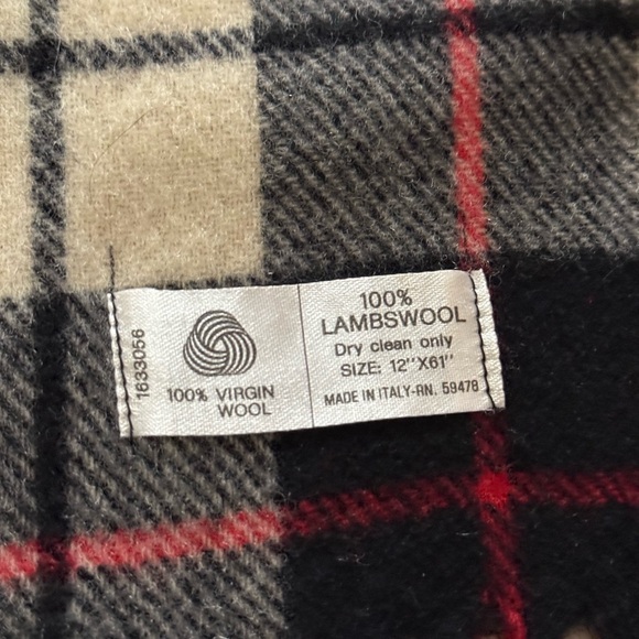 Vintage Marshalls of Massachusetts Virgin Lambswool Plaid Scarf Made in Italy - Picture 4 of 5